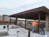 Finished installing the steel angles and the metal decking at the roof Facing East.jpg